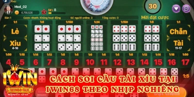 Cách soi cầu Tài Xỉu tại IWIN68 theo nhịp nghiêng